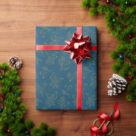 Golden Foil Winter Berries Presentpapper