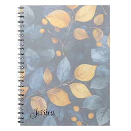 Golden Foliage Dreams Autumn Nature Beauty Anteckningsbok