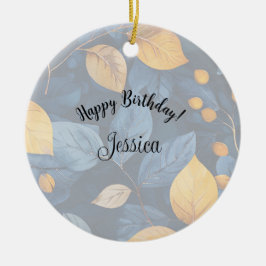 Golden Foliage Dreams Autumn Nature Beauty Julgransprydnad Keramik