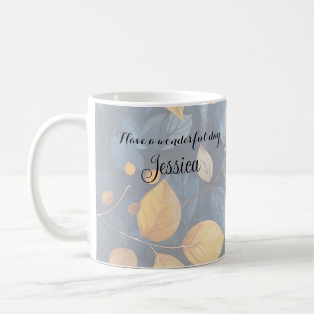 Golden Foliage Dreams Autumn Nature Beauty Kaffemugg (Vänster)