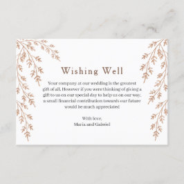 Golden foliage. Enkelt välkommen. Olive Bröllop Tilläggskort