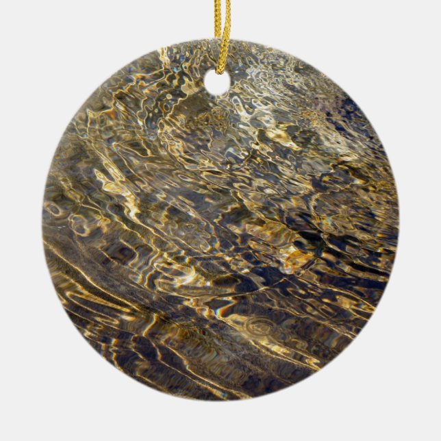 Golden Fontän Vatten 2 Julgransprydnad Keramik (Framsidan)