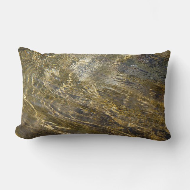 Golden Fontän Vatten Lumbarkudde (Framsida)