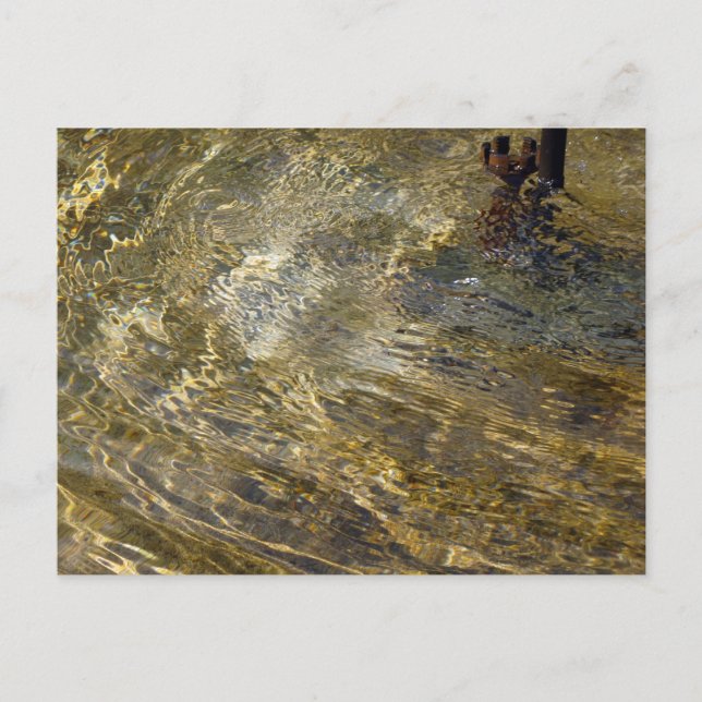 Golden Fontän Vatten Vykort (Framsida)