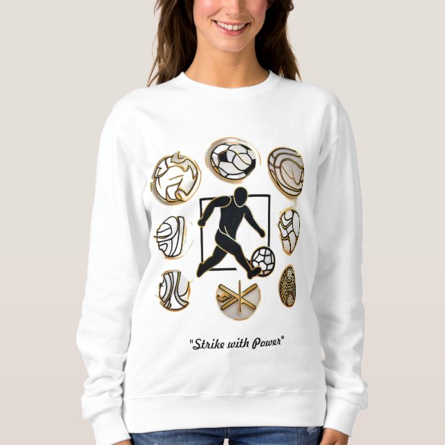"Golden Football Frenzy" T Shirt (Framsida)