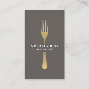 GOLDEN FORK PÅ Taupe Chef, Catering, Restaurant Visitkort