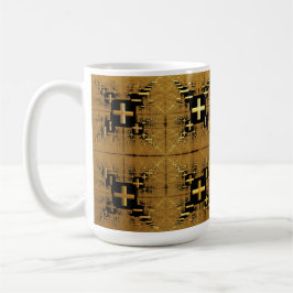 Golden Fractal Kor Kaffemugg