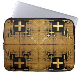 Golden Fractal Kor Laptop Fodral