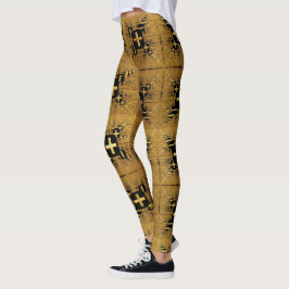 Golden Fractal Kor Leggings