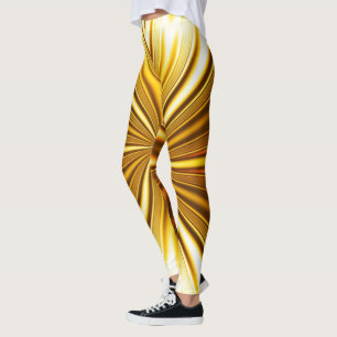 Golden fractal leggings