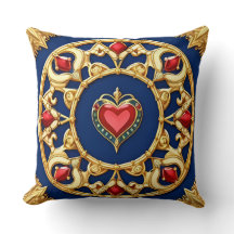 Golden Framed Heart Motif med Ornate Design