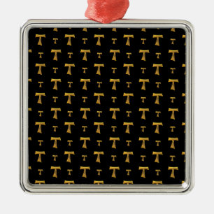 Golden Franciscan Tau Kor Julgransprydnad Metall