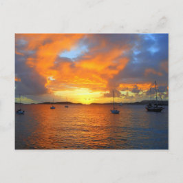 Golden Frank Bay Sunset, St. John, U.S.V.I. Vykort