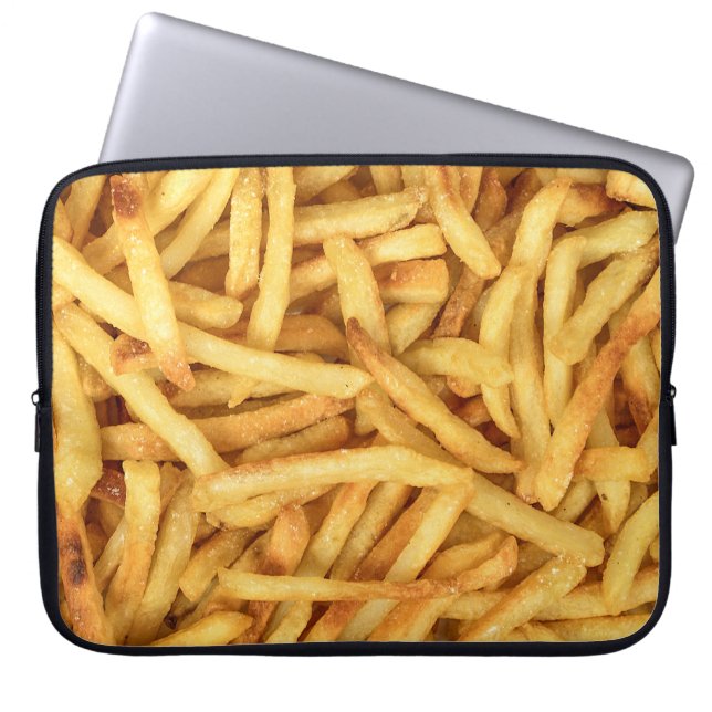 Golden Fransk Fries Laptop Fodral (Framsidan)