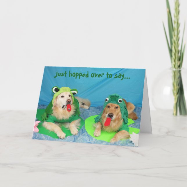 Golden Frog Birthday Kort (Framsida)
