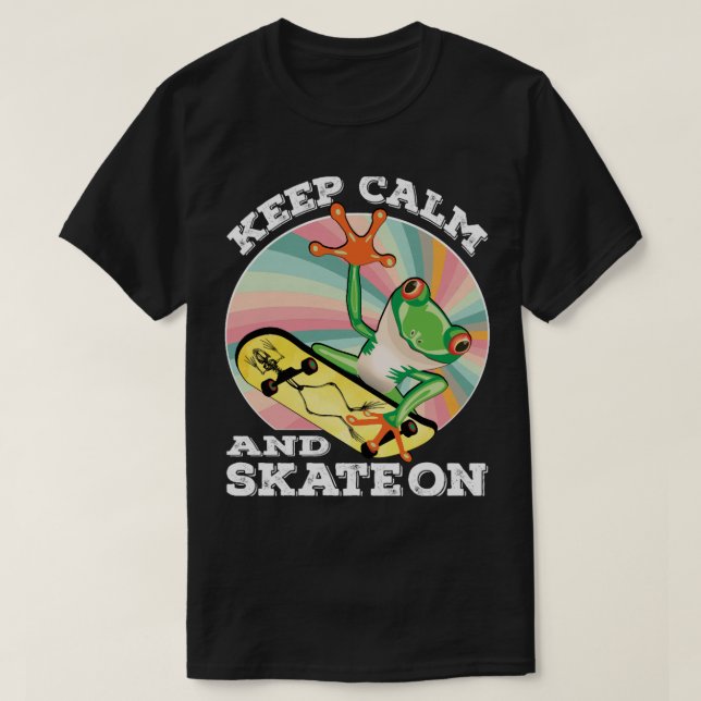 Golden Frog på Skateboard Design Gift-idé, Yallow T Shirt (Design framsida)