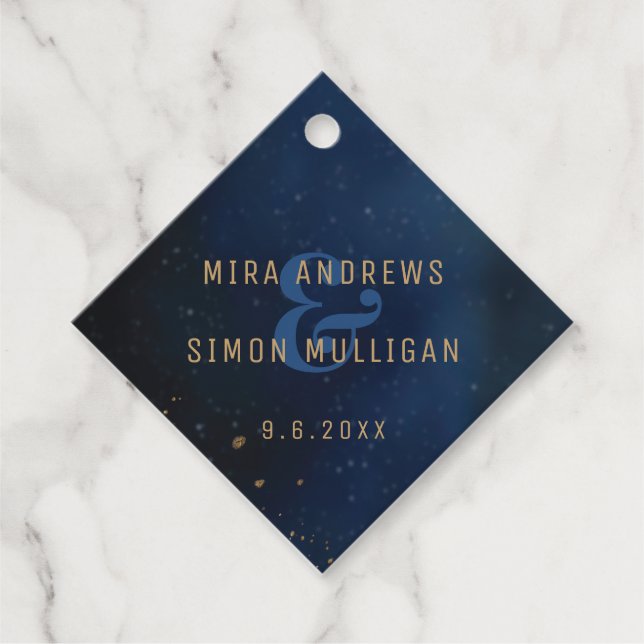 Golden Galaxy Möhippa Gåvor Etiketter (Framsida)