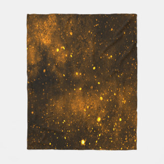 Golden Galaxy Starry Night Fleecefilt