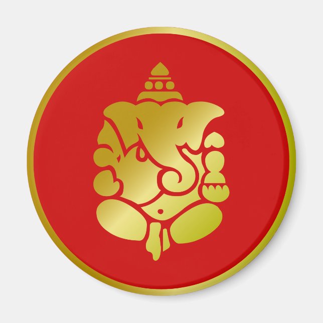 Golden Ganesha Magnet (Framsidan)