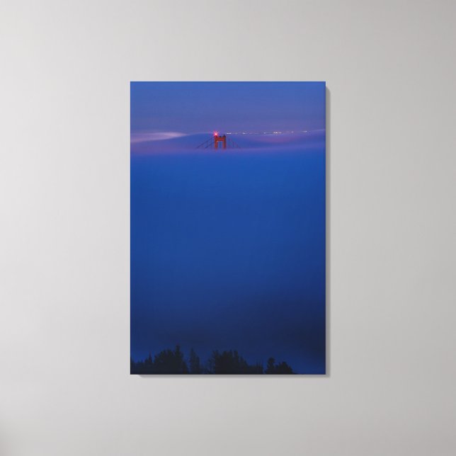 Golden Gate Bridge i dimma Canvastryck (Framsida)