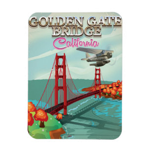 Golden Gate Bridge Kalifornien reseskiss Magnet