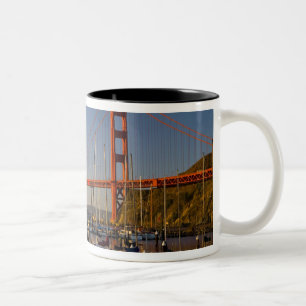 Golden Gate Bridge och San Francisco 2 Två-Tonad Mugg