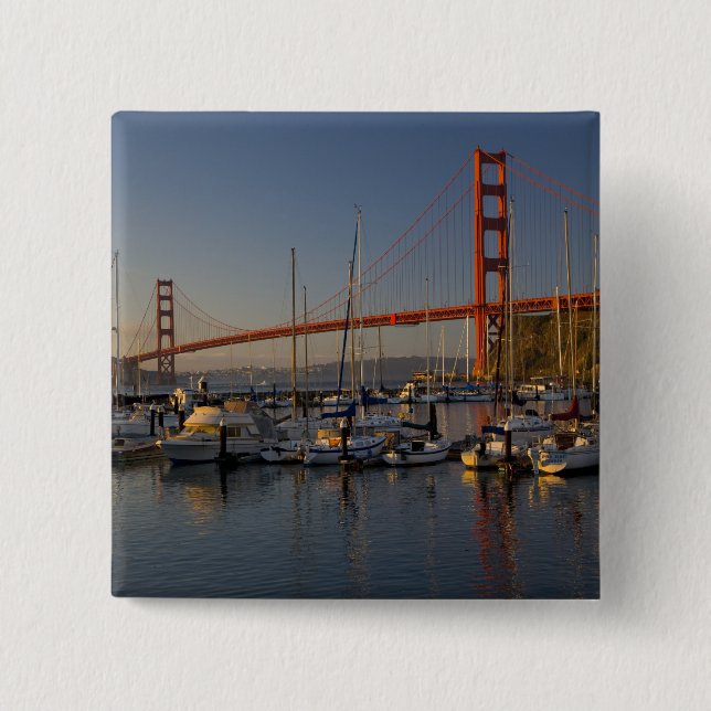 Golden Gate Bridge och San Francisco 4 Knapp (Framsida)