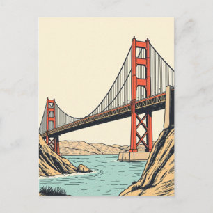 Golden Gate Bridge Resa San Francisco Vykort