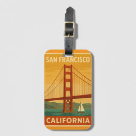 Golden Gate Bridge Retro – San Francisco Resväskor Bagagebricka