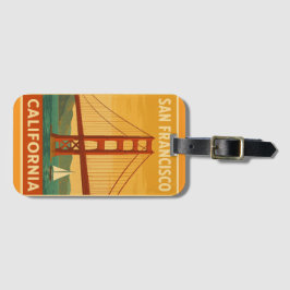 Golden Gate Bridge Retro – San Francisco Resväskor Bagagebricka