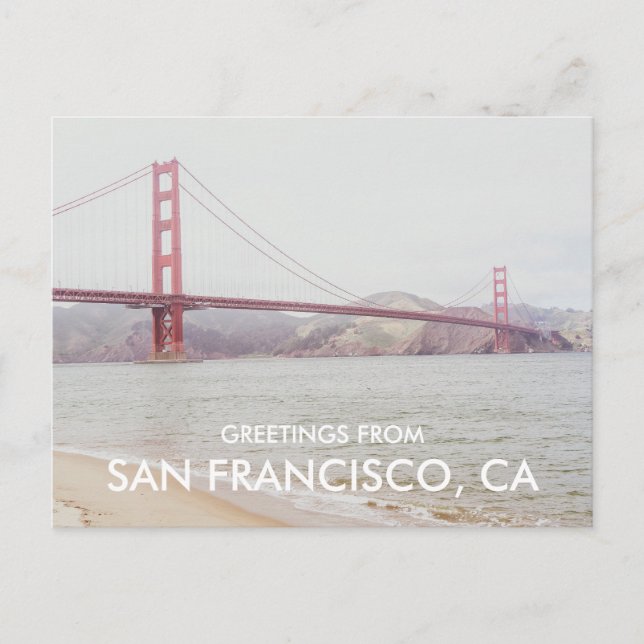 Golden Gate Bridge San Francisco Greeting Card Vykort (Framsida)
