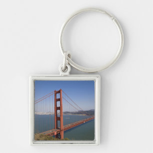 Golden Gate Bridge, San Francisco, Kalifornien, 10 Fyrkantig Silverfärgad Nyckelring