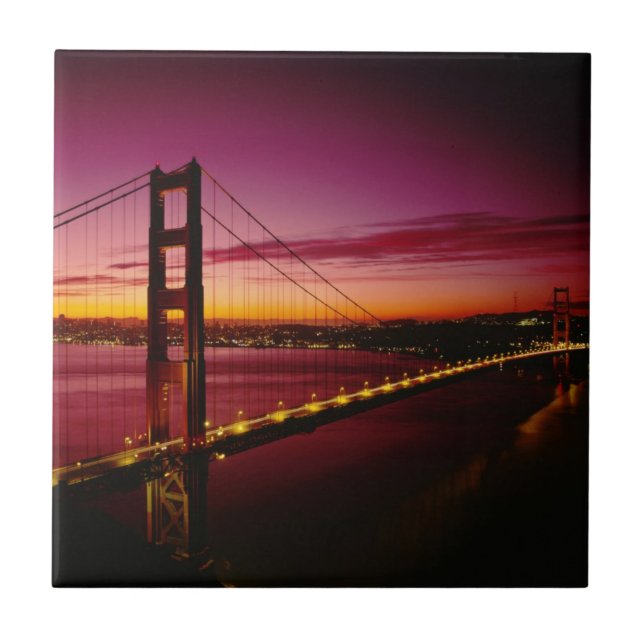 Golden Gate Bridge, San Francisco, Kalifornien 3 Kakelplatta (Framsidan)