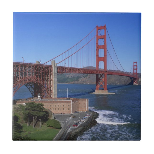 Golden Gate Bridge, San Francisco, Kalifornien 7 Kakelplatta (Framsidan)