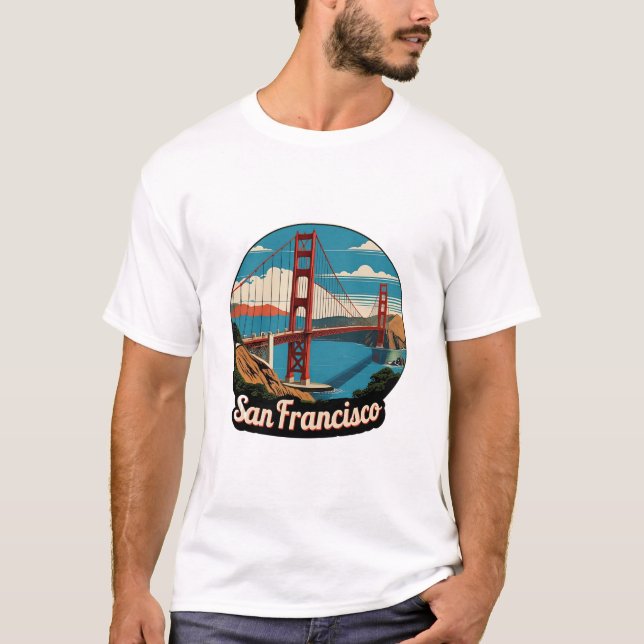 Golden Gate Bridge San Francisco T Shirt (Framsida)