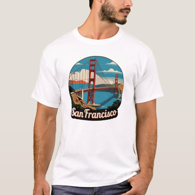 Golden Gate Bridge San Francisco T Shirt (Framsida)