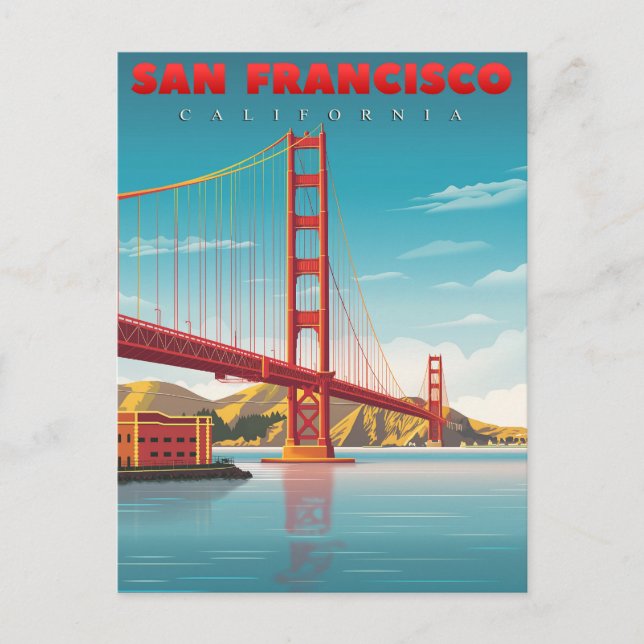 Golden Gate Bridge - San Franciscos landmärke Vykort (Framsida)