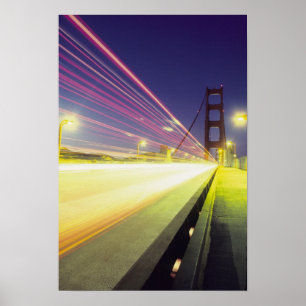Golden Gate Bridge, trafikljus, San Poster