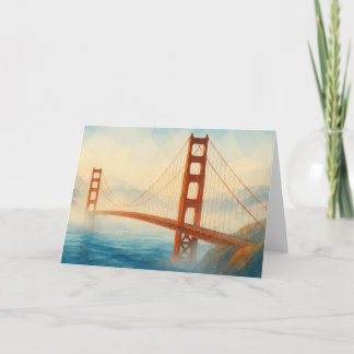 Golden Gate Bridge Watercolor Card Kort