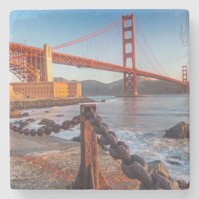 Golden Gate-bron från Fort Point Underlägg Sten (Framsidan)
