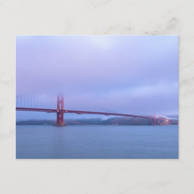 Golden Gate-bron i dimma vid gryning Vykort (Framsida)