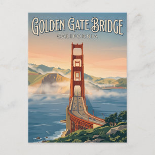 Golden Gate-bron Kalifornien Vykort