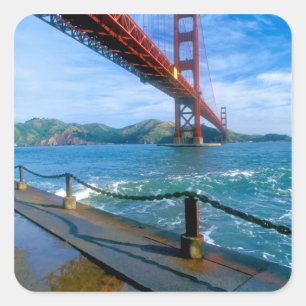 Golden Gate-bron och San Francisco Bay Fyrkantigt Klistermärke