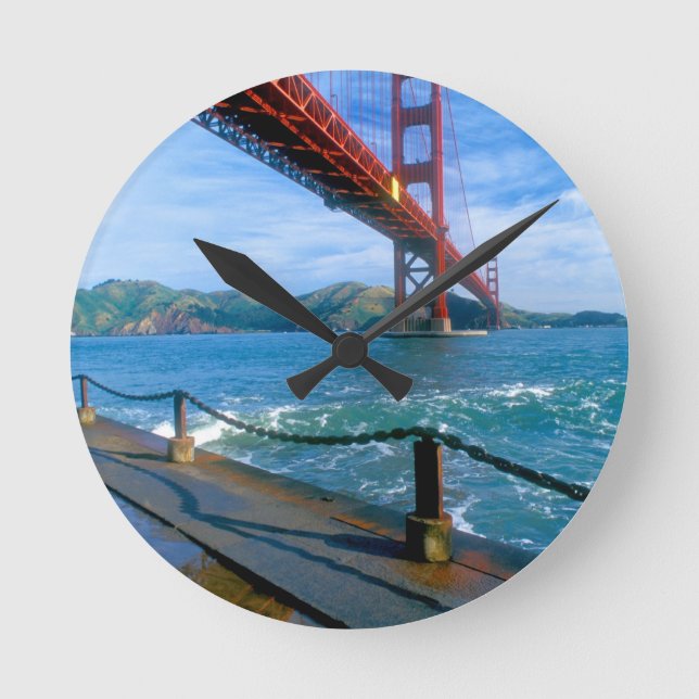 Golden Gate-bron och San Francisco Bay Rund Klocka (Framsida)