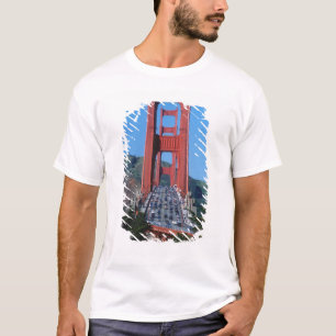 Golden Gate-bron och San Francisco Bay Tee Shirt