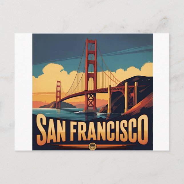 Golden Gate-bron San Francisco Helg Vykort (Framsida)