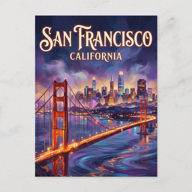 Golden Gate-bron USA Vykort (Framsida)