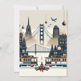 Golden Gate Holiday Magic San Francisco jul Julkort