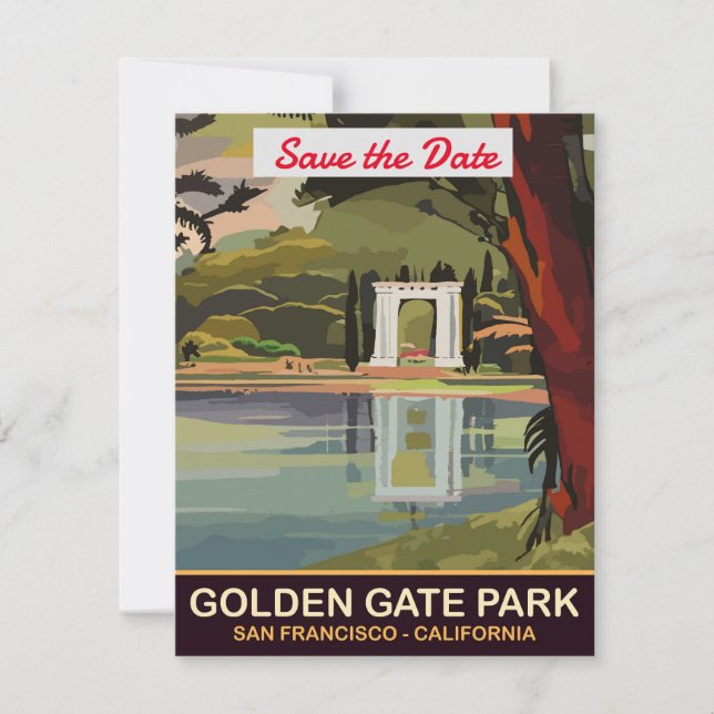 Golden Gate Park, San Francisco,  Spara Datumet (Framsida)