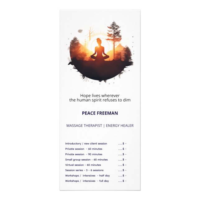 Golden Gateway | Solnedgångsmeditation Reklamkort (Framsidan)